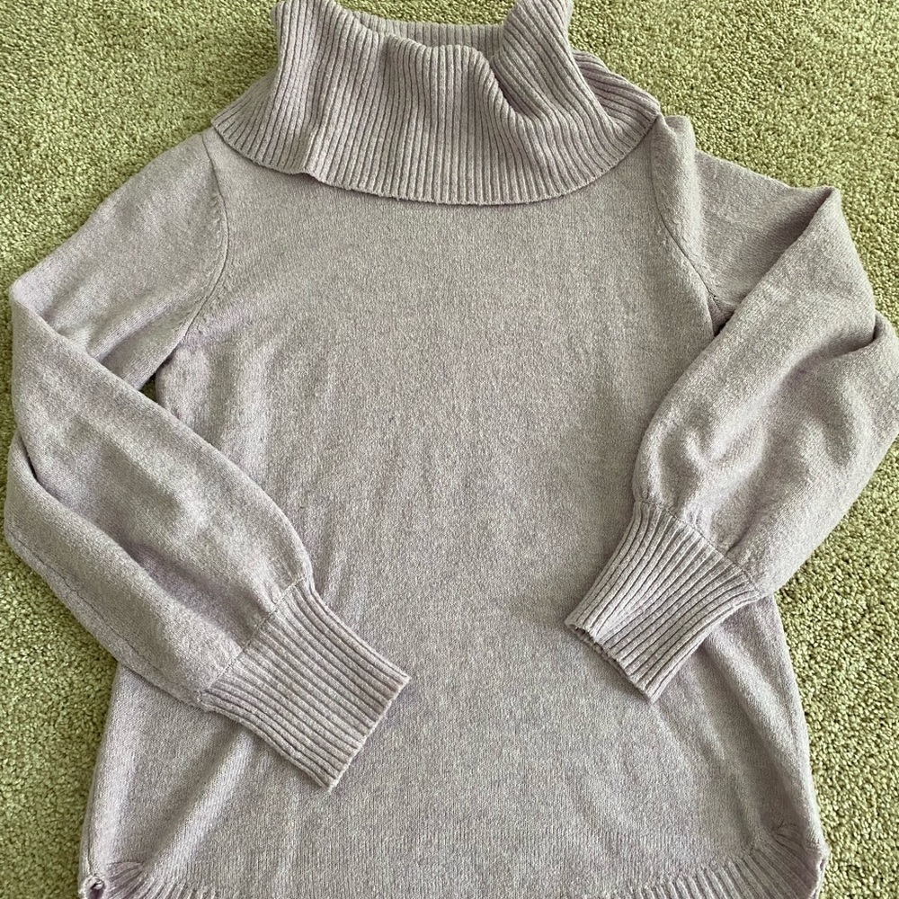 Oversized Lavender Purple Sweater Turtleneck